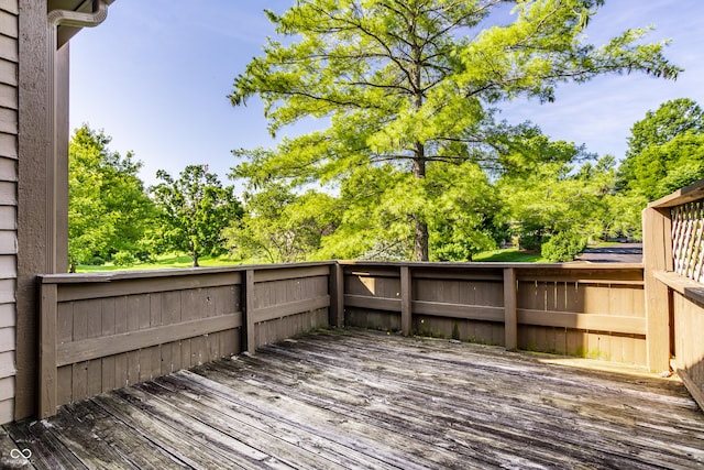 2247 Frisco Pl, Indianapolis, IN 46240 - deck featuring view of wooded area