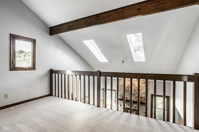 2247 Frisco Pl, Indianapolis, IN 46240 - corridor with a skylight, plenty of natural light, and carpet floors