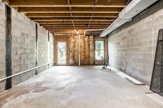 2247 Frisco Pl, Indianapolis, IN 46240 - basement featuring concrete block wall