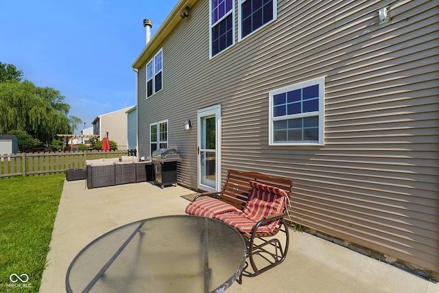 3075 W Crosscreek Dr, Monrovia, IN 46157 - view of patio featuring a grill and outdoor lounge area