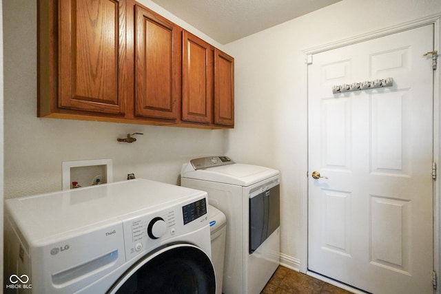 3075 W Crosscreek Dr, Monrovia, IN 46157 - laundry area featuring cabinet space and washing machine and dryer