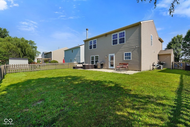3075 W Crosscreek Dr, Monrovia, IN 46157 - back of house featuring a patio area, outdoor lounge area, and a fenced backyard