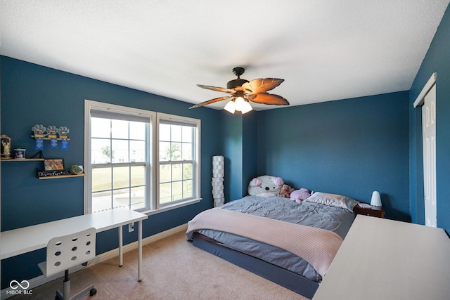 3075 W Crosscreek Dr, Monrovia, IN 46157 - bedroom with carpet and a ceiling fan