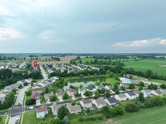 3075 W Crosscreek Dr, Monrovia, IN 46157 - aerial perspective of suburban area with a nearby body of water