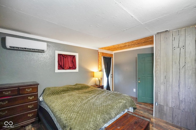 2911 N 200 W Rd, Franklin, IN 46131 - bedroom with a wall mounted air conditioner and wood finished floors