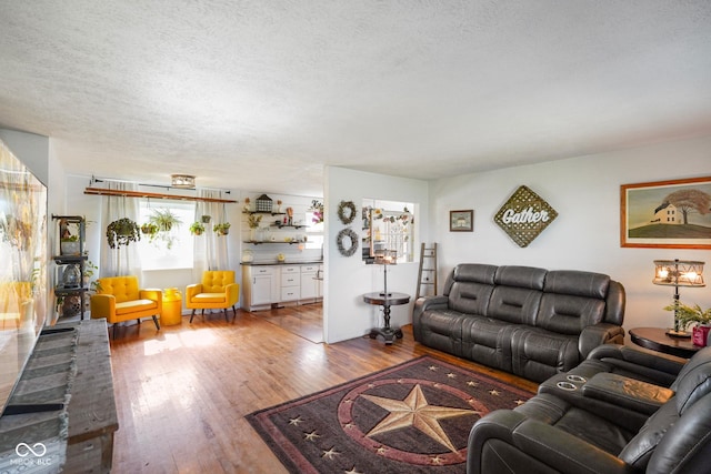 2911 N 200 W Rd, Franklin, IN 46131 - living room with a textured ceiling and wood finished floors