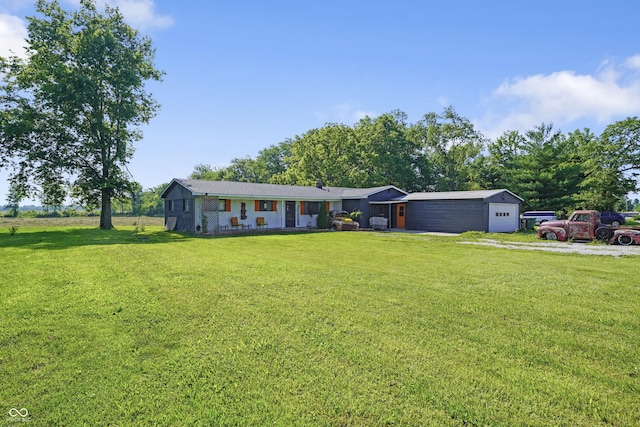 2911 N 200 W Rd, Franklin, IN 46131 - ranch-style home featuring a front yard and a garage