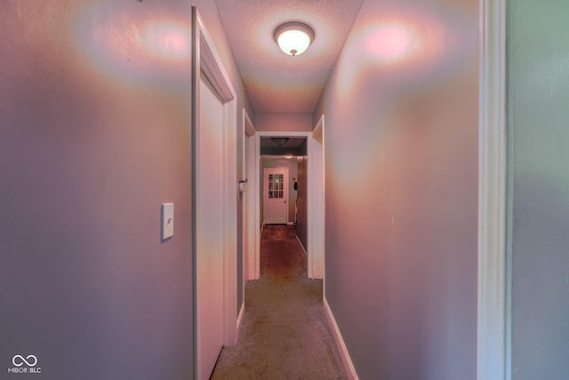 1905 W Brownstown Rd, North Vernon, IN 47265 - hall with a textured ceiling and light colored carpet