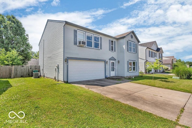 2309 Westmere Dr, Plainfield, IN 46168 - view of front of house with a garage, concrete driveway, and cooling unit