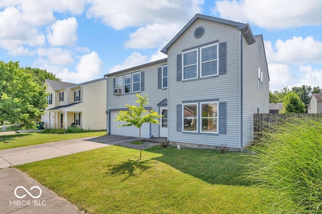 2309 Westmere Dr, Plainfield, IN 46168 - view of front facade with driveway, an attached garage, and a front lawn