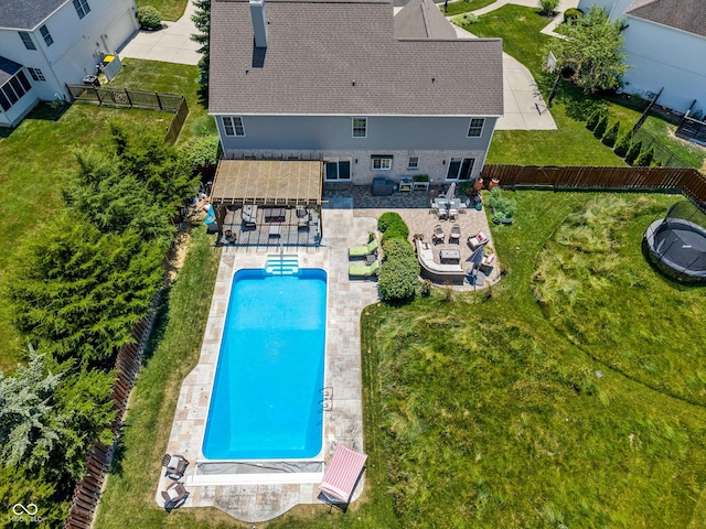 8754 Lily Ct, Zionsville, IN 46077 - aerial view of property and surrounding area featuring a pool