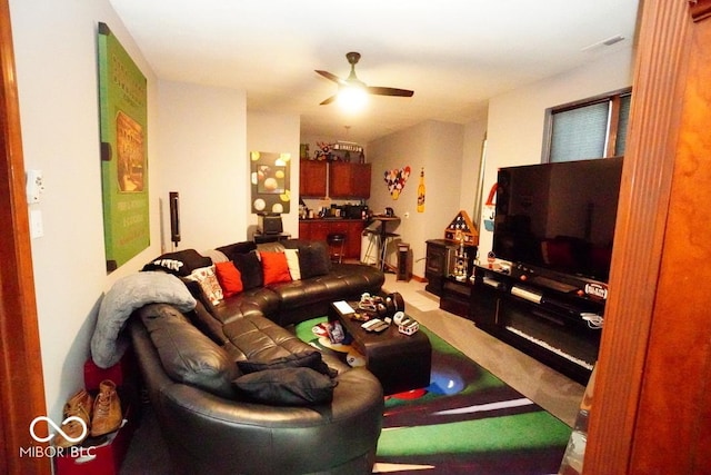 5586 S 200 E, Franklin, IN 46131 - living room featuring ceiling fan