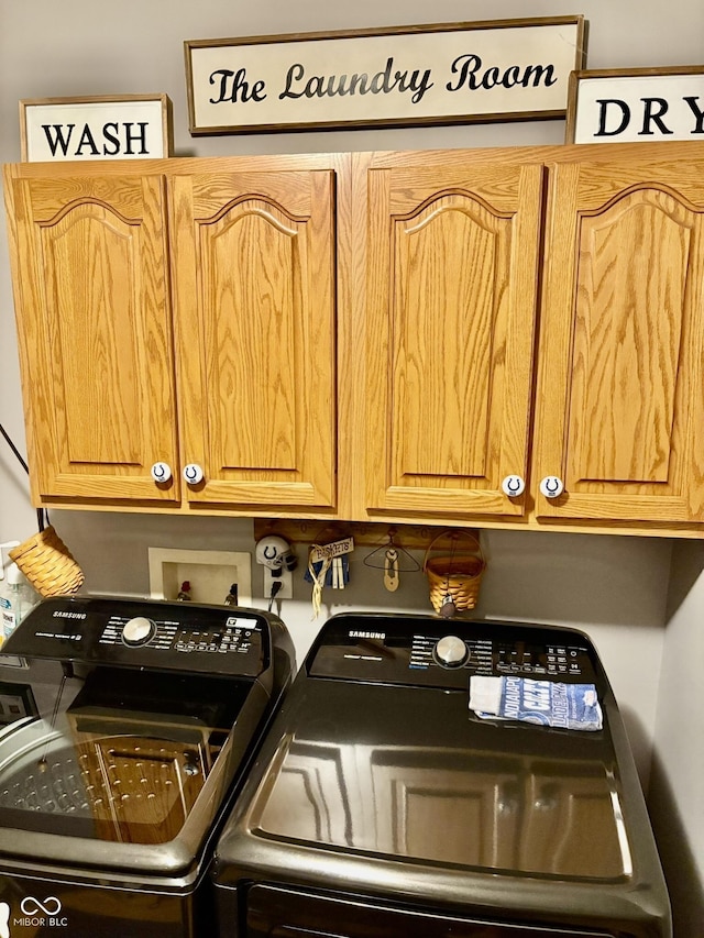 5586 S 200 E, Franklin, IN 46131 - laundry room with cabinet space and independent washer and dryer