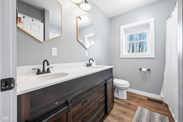 9267 N State Road 135, Morgantown, IN 46160 - bathroom with double vanity and wood finished floors