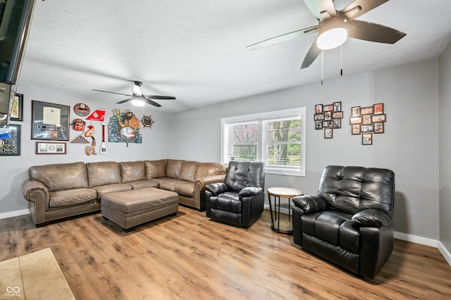 9267 N State Road 135, Morgantown, IN 46160 - living room featuring a ceiling fan and wood finished floors