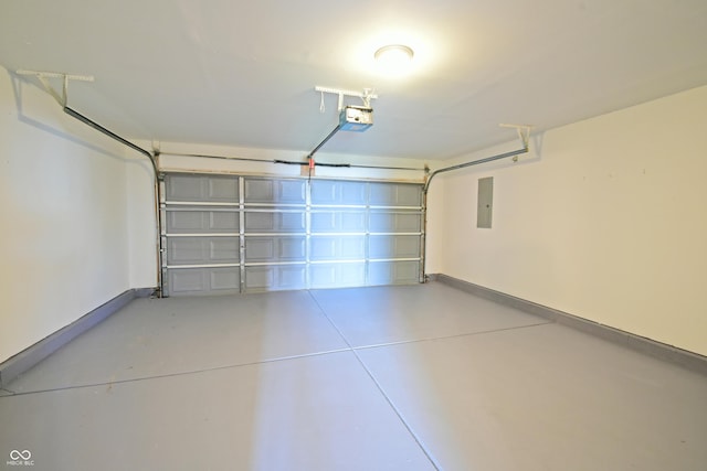 5262 Bogey Dr, Indianapolis, IN 46235 - garage featuring a garage door opener and electric panel