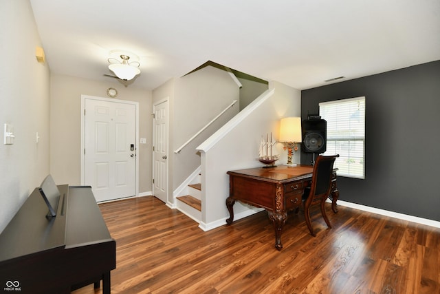 10539 Ross Xing, Fishers, IN 46038 - entrance foyer with stairs and wood finished floors