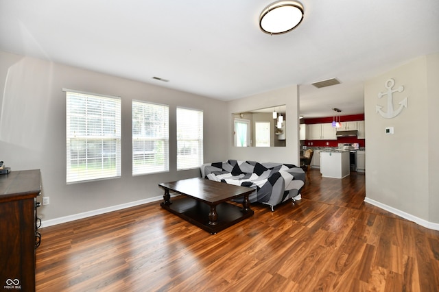 10539 Ross Xing, Fishers, IN 46038 - living area with dark wood-style floors