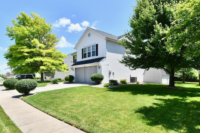 10539 Ross Xing, Fishers, IN 46038 - view of home's exterior with a garage, driveway, and a lawn