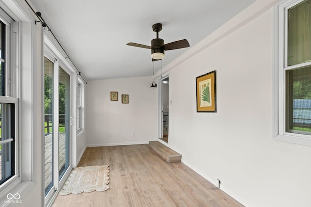 121 Hooton Blvd, Madison, IN 47250 - spare room featuring light wood-type flooring and ceiling fan