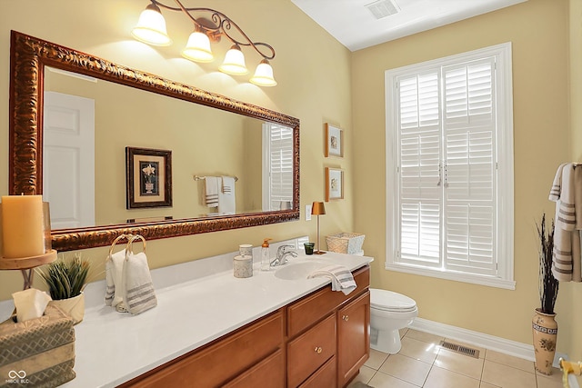 4704 Pearcrest Way, Greenwood, IN 46143 - bathroom with vanity, tile patterned flooring, and healthy amount of natural light