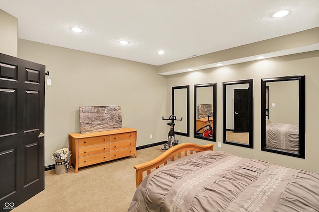4704 Pearcrest Way, Greenwood, IN 46143 - bedroom featuring light carpet and recessed lighting