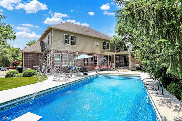 4704 Pearcrest Way, Greenwood, IN 46143 - swimming pool with a pergola and a patio