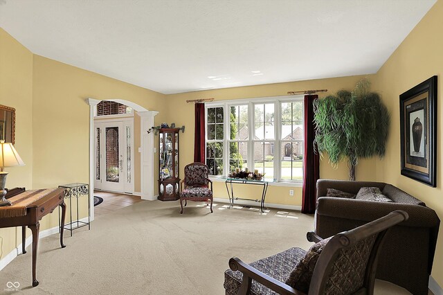 4704 Pearcrest Way, Greenwood, IN 46143 - living area featuring carpet flooring and baseboards