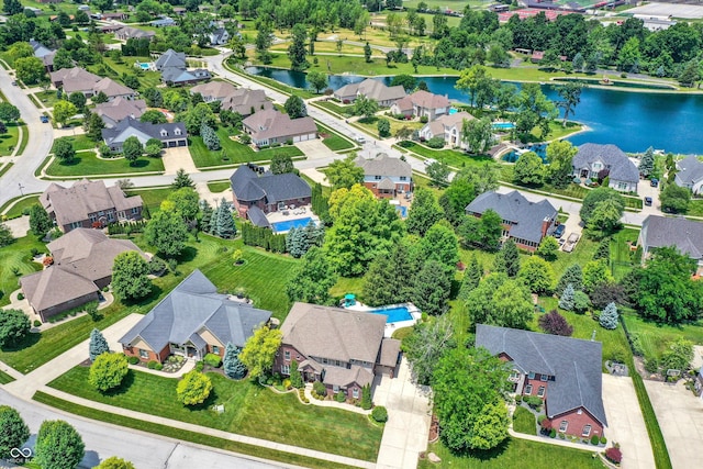 4704 Pearcrest Way, Greenwood, IN 46143 - aerial view of residential area featuring a nearby body of water
