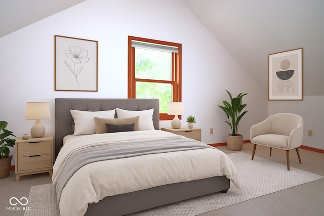3363 Paddington Dr, Columbus, IN 47203 - bedroom featuring vaulted ceiling and carpet floors