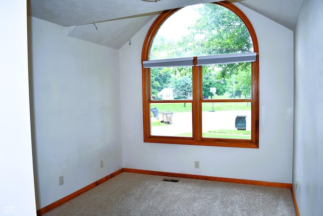 3363 Paddington Dr, Columbus, IN 47203 - empty room with lofted ceiling and carpet