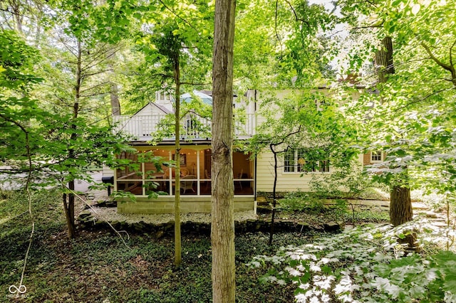 6280 N Chester Ave, Indianapolis, IN 46220 - rear view of property with a sunroom