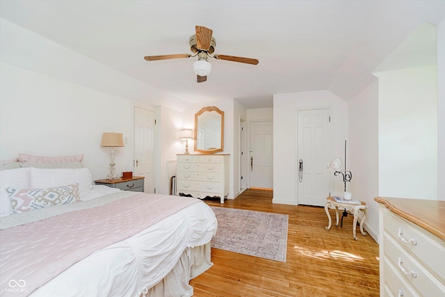 6280 N Chester Ave, Indianapolis, IN 46220 - bedroom featuring light wood-type flooring and ceiling fan