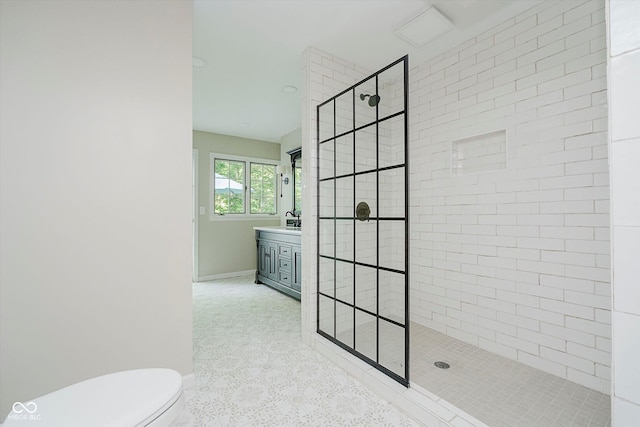6280 N Chester Ave, Indianapolis, IN 46220 - full bathroom with a tile shower and vanity
