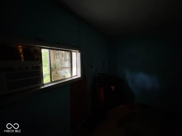 505 S Central Ave, Milton, IN 47357 - bedroom with cooling unit and vaulted ceiling