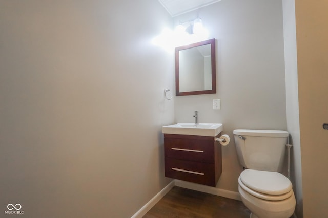 7300 N Banta Rd, Bargersville, IN 46106 - half bath with vanity and wood finished floors