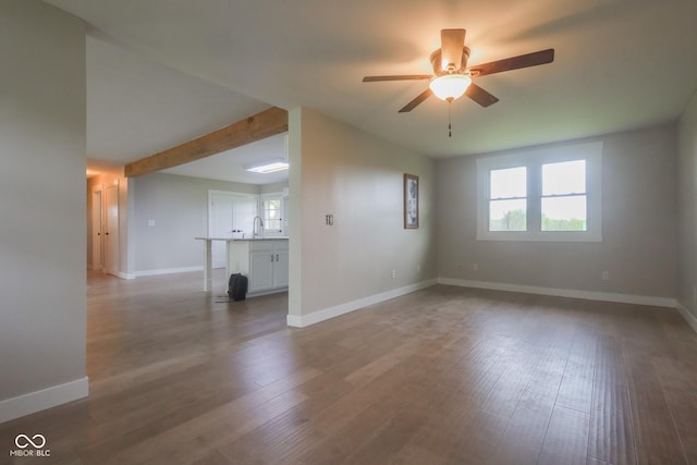 7300 N Banta Rd, Bargersville, IN 46106 - unfurnished room featuring ceiling fan and wood finished floors