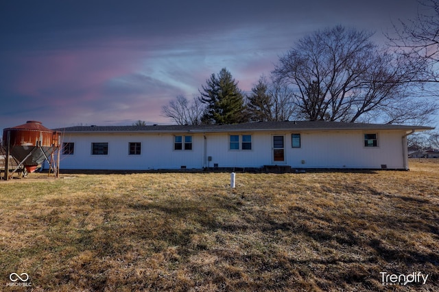 7300 N Banta Rd, Bargersville, IN 46106 - rear view of property with a yard and crawl space