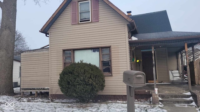 1508 N Morrison St, Kokomo, IN 46901 - snow covered property featuring a shingled roof