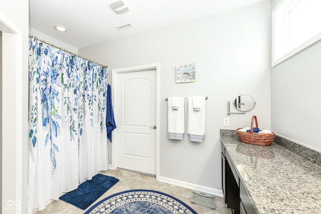 13427 Merryvale St, Fishers, IN 46037 - full bathroom featuring vanity, tile patterned flooring, and a shower with curtain