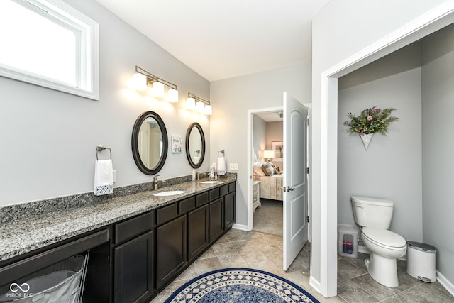13427 Merryvale St, Fishers, IN 46037 - ensuite bathroom featuring double vanity and tile patterned flooring