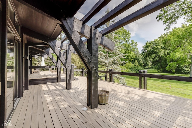 1616 W 116th St, Carmel, IN 46032 - deck with a yard and view of scattered trees