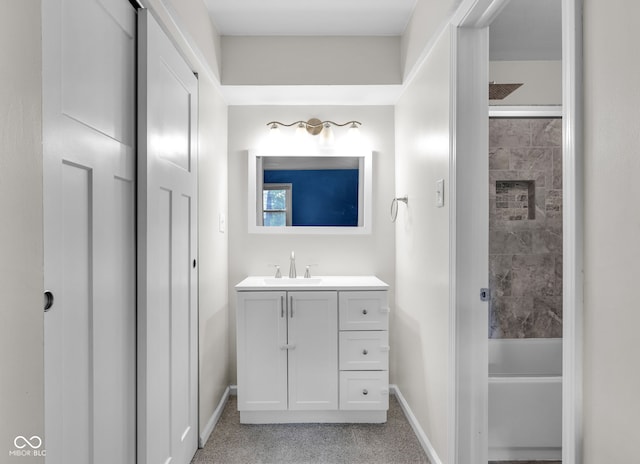 1231 N Graham Ave, Indianapolis, IN 46219 - full bathroom with vanity and washtub / shower combination