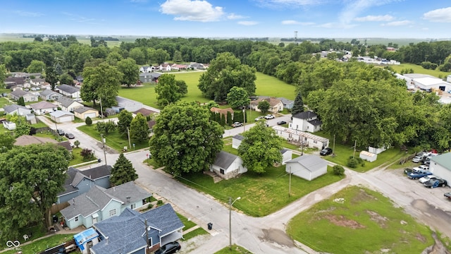 356 S 7th St, Frankfort, IN 46041 - aerial perspective of suburban area featuring a tree filled landscape