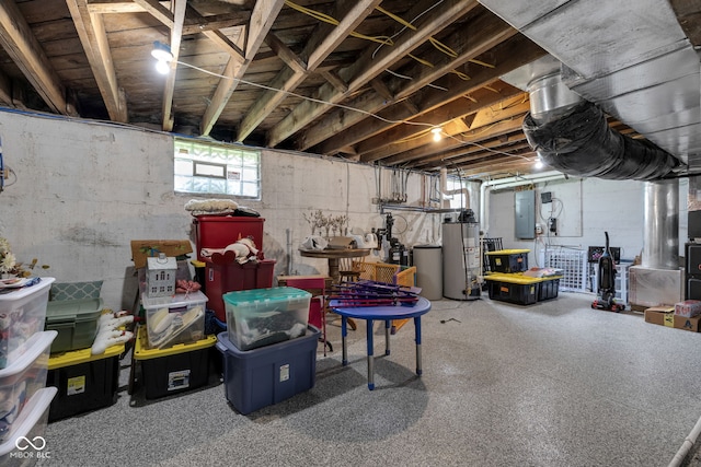 3101 N Washington Blvd, Indianapolis, IN 46205 - basement featuring water heater and electric panel