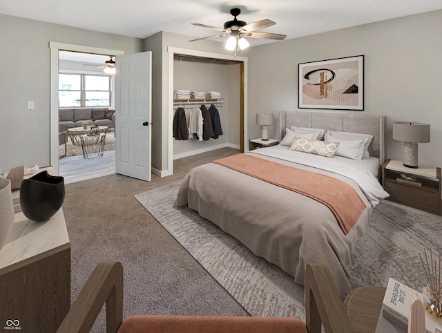 29 N State Road 29, Michigantown, IN 46057 - carpeted bedroom with a closet and ceiling fan