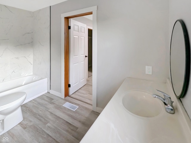 29 N State Road 29, Michigantown, IN 46057 - bathroom featuring vanity, wood finished floors, and shower / tub combination
