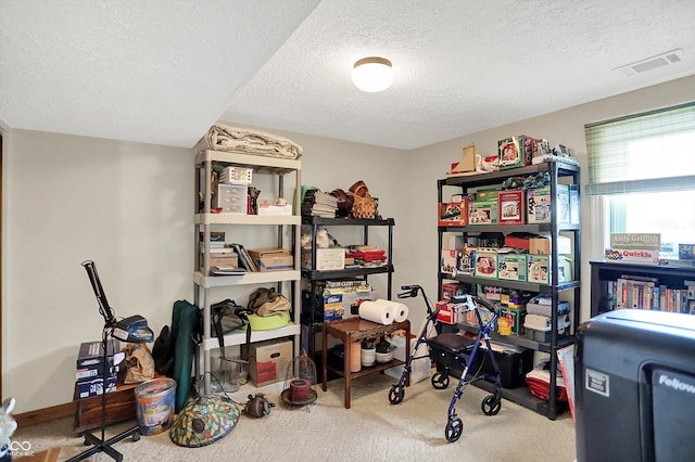 2777 S 600 E, Franklin, IN 46131 - home office with carpet flooring and a textured ceiling
