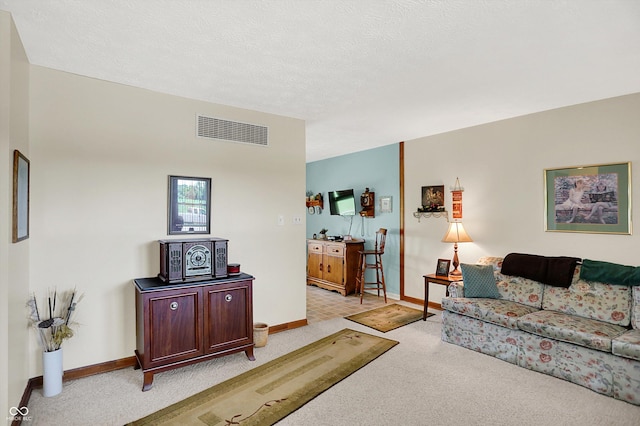 2777 S 600 E, Franklin, IN 46131 - living room featuring light colored carpet and a textured ceiling