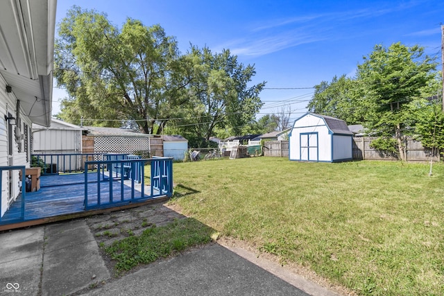 2829 Dakota Dr, Anderson, IN 46012 - fenced backyard with a storage shed and a deck